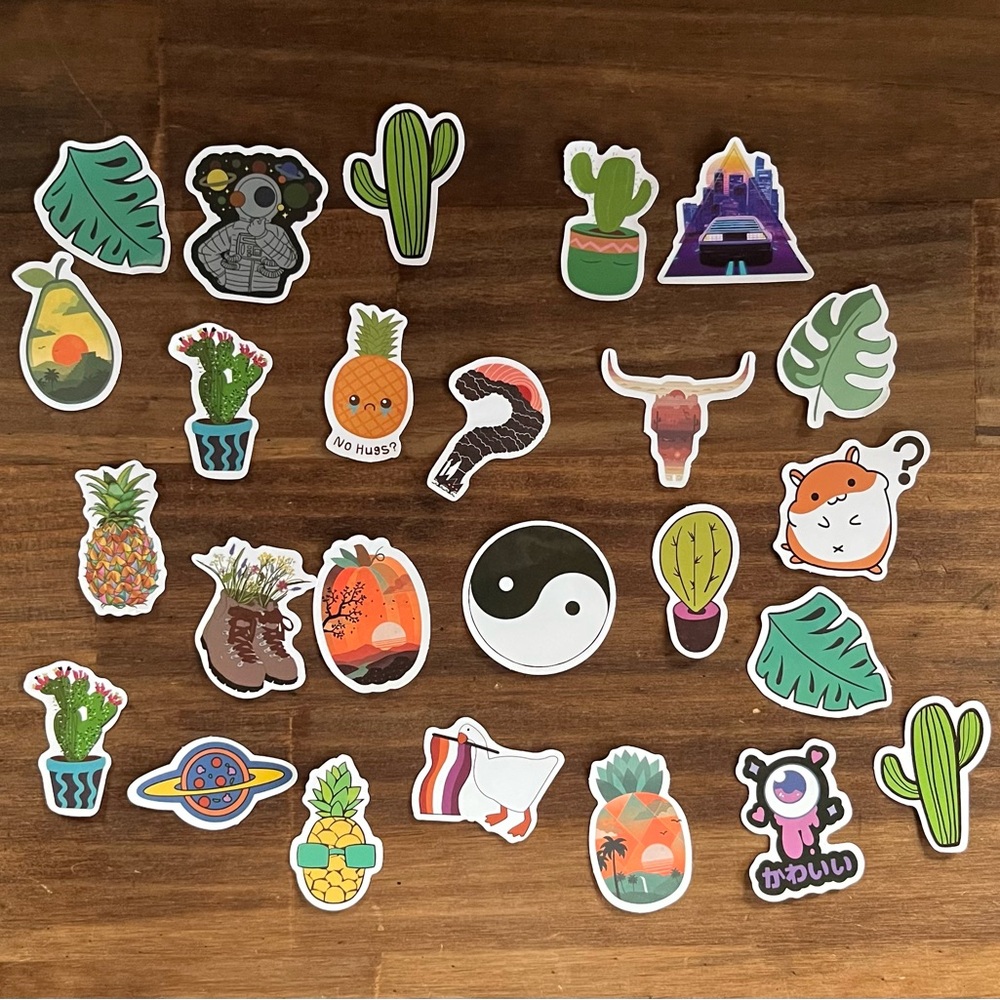 Colorful Sticker Collection, Set of 25
